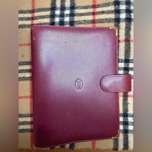Burgundy Authentic Cartier Agenda Cover